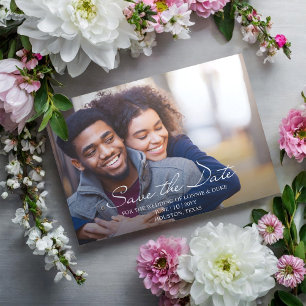 Joyful Fun Photo Wedding Save the Date Postcard