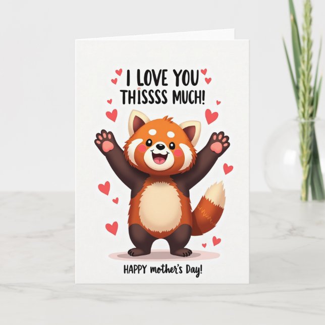 Joyful Furry Mothers Day Card (Front)