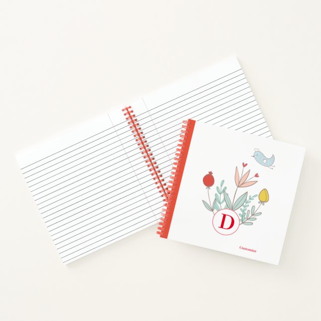 Joyful Garden Bird Spiral Notebook (Inside)