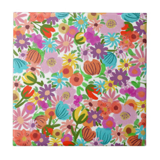 Joyful Garden Bloom Ceramic Tile