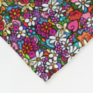 Joyful Garden Groovy Fleece Blanket