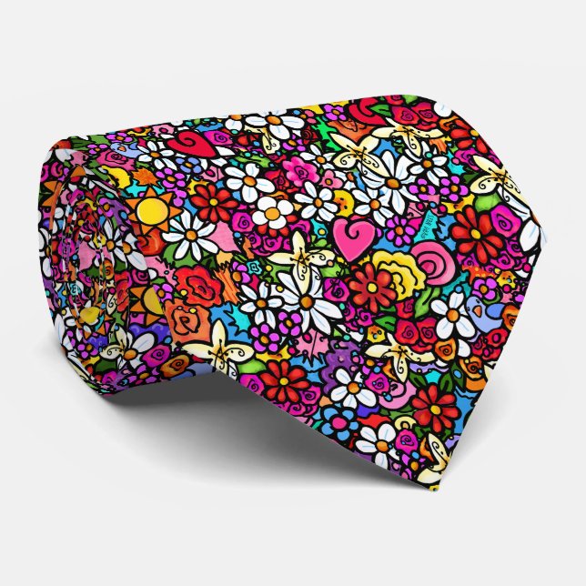 Joyful Garden Neck Tie (Rolled)