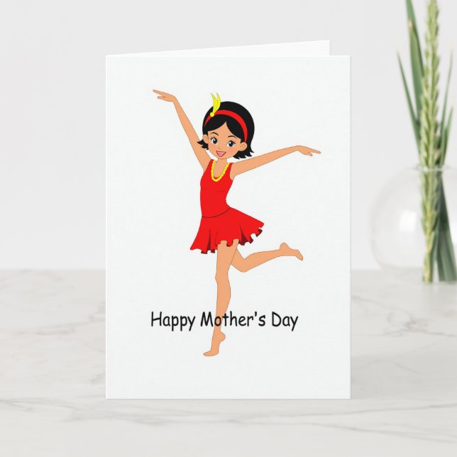 Joyful Girl Mothers Day Card (Front)