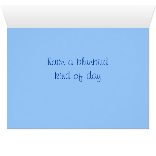 Joyful girl with bluebirds (Inside Horizontal (Bottom))