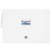 Joyful girl with bluebirds cards (Back Horizontal)