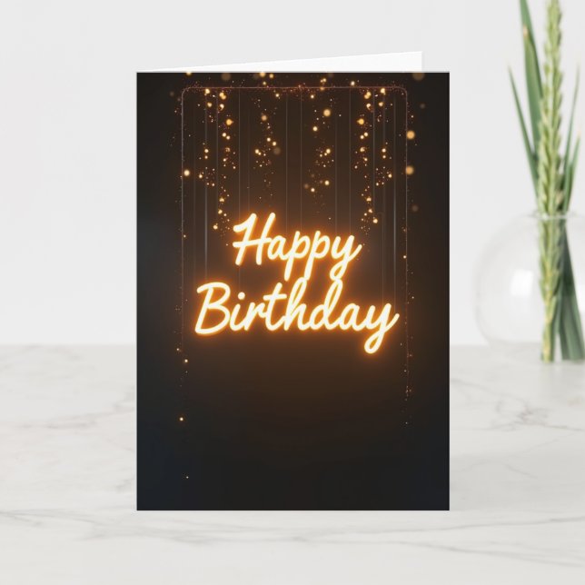 Joyful Glow Birthday Card (Front)