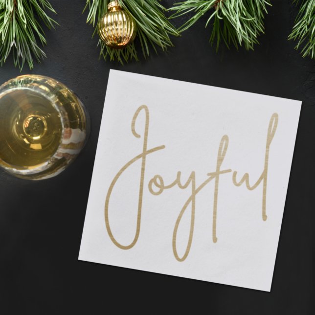 JOYFUL Gold Faux Foil Silver Napkins (Creator Uploaded)