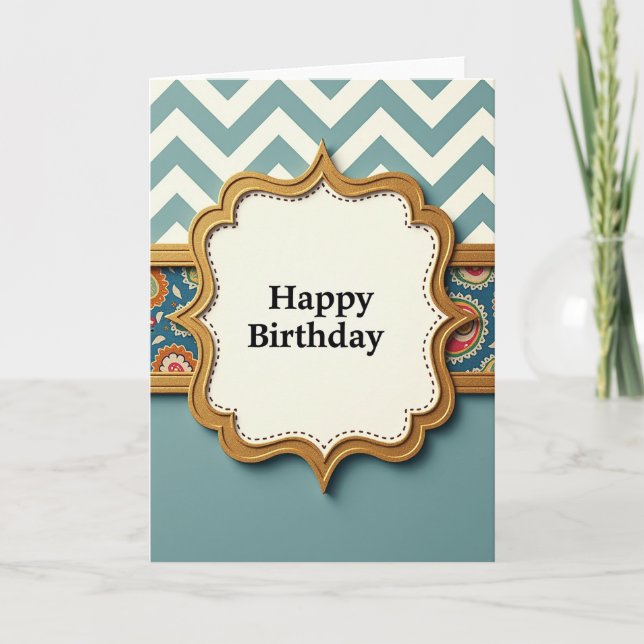 Joyful Golden Frame Card (Front)