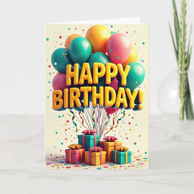 Joyful Golden Letters Card (Front)