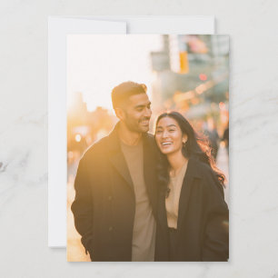Joyful Golden Urban Photo Invitation