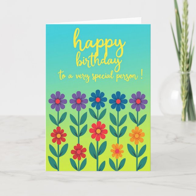 Joyful Gradient Birthday Card (Front)