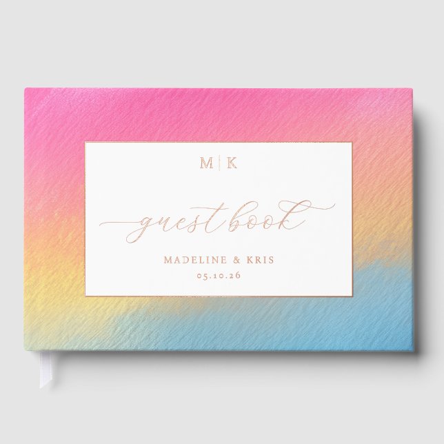 Joyful Gradient Guestbook Cover (Front)
