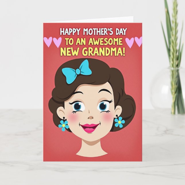 Joyful Grandma Floral Mothers Day Card (Front)