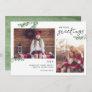 Joyful Greetings | Greenery Branches 2 Photo Holiday Card