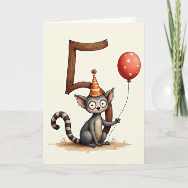 Joyful Grey Creature Card (Front)