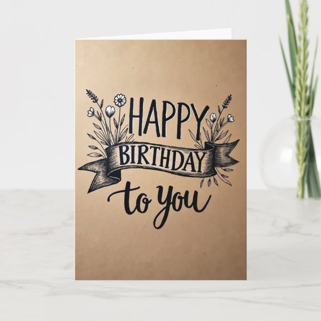 Joyful Hand Lettered Card (Front)