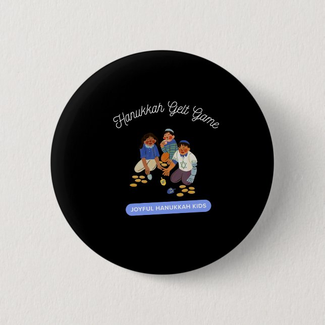 Joyful Hanukkah Kids Button (Front)