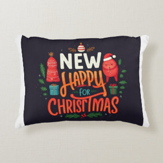 Joyful "Happy Christmas" Pillow: Festive Co Accent Pillow