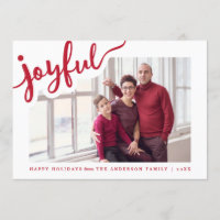 Joyful | Happy Holidays Photo Card