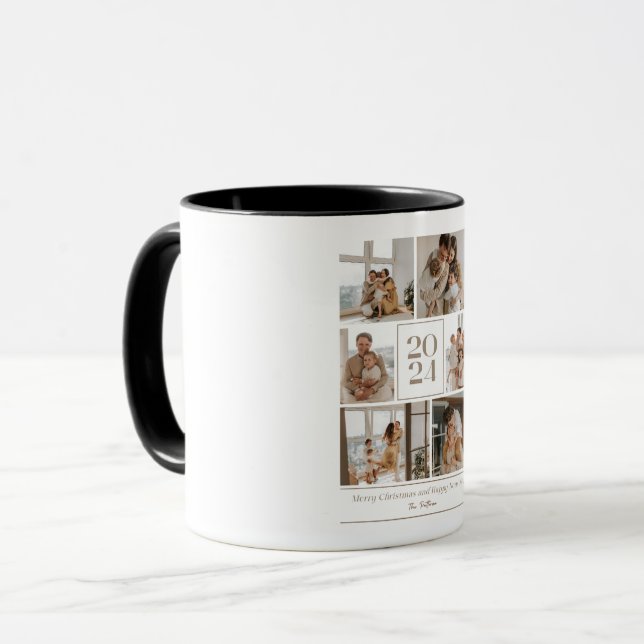 Joyful Happy New Year 2024 with Family Mug (Front Left)