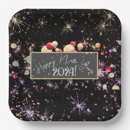 Joyful happy new year 2_24 banner paper plates