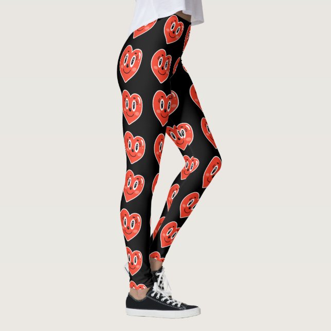 Joyful Heart All-Over Print Leggings (Right)