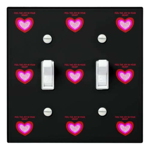 Joyful Heart Double Light Switch Cover