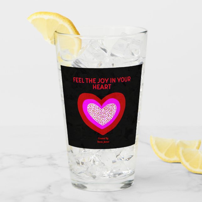 Joyful Heart Glass Tumbler (Front Ice)