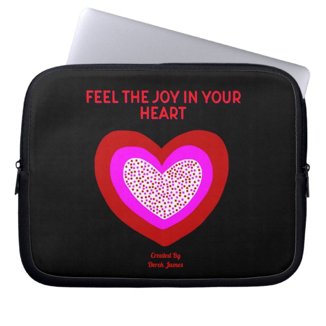 Joyful Heart Neoprene Laptop Sleeve (Front)