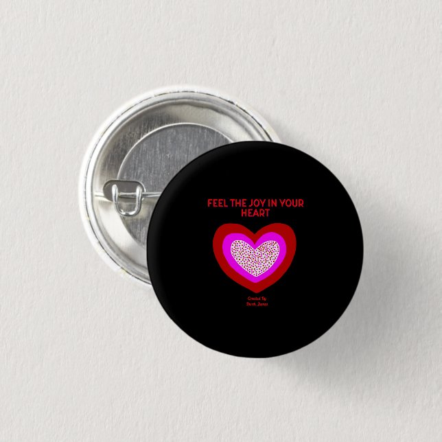 Joyful Heart Round Button (Front & Back)