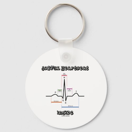 Joyful Heartbeat Inside ECG EKG Electrocardiogram Keychain