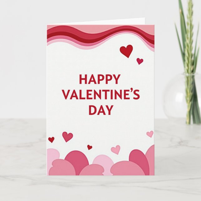 Joyful Hearts Valentines Day Card (Front)