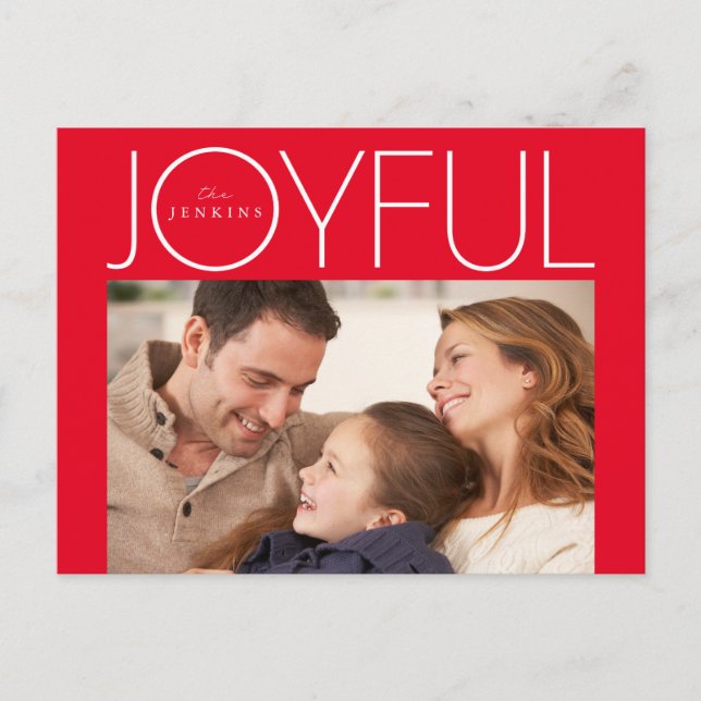 JOYFUL HOLIDAY | Add Your Photo Postcard (Front)