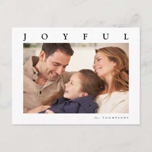 JOYFUL HOLIDAY  Add Your Photo Postcard