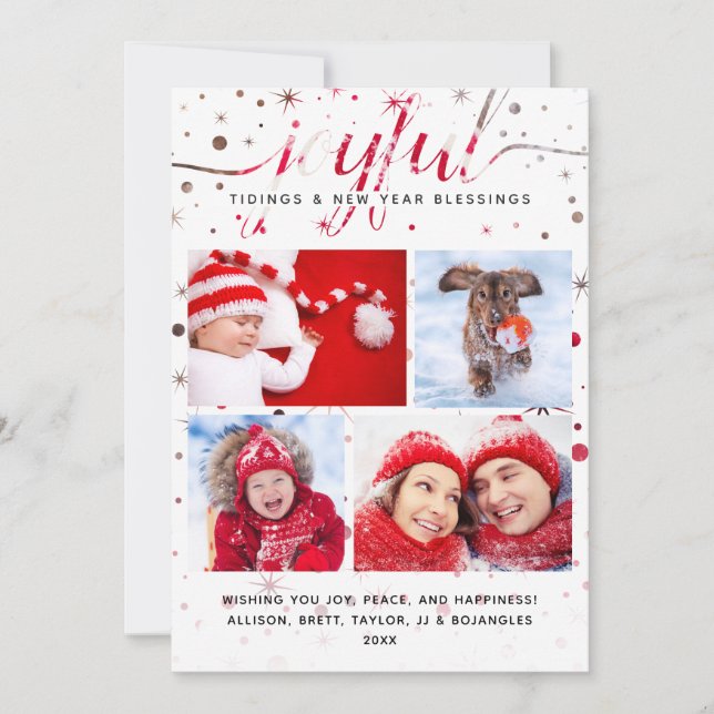 JOYFUL Holiday Card + Color-Matching Typography (Front)