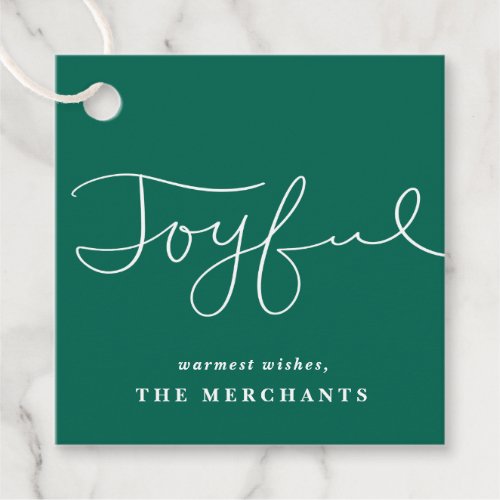 Joyful holiday gift tag  favor tag  Pack of 12