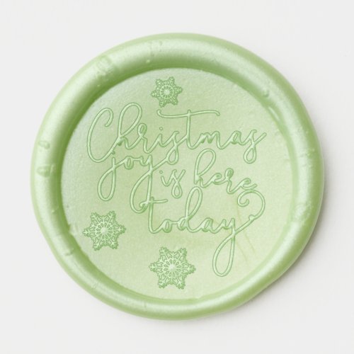 Joyful Holiday Message And Snowflakes Decoration Wax Seal Sticker