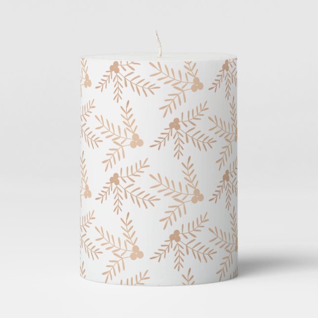 Joyful Holiday Pillar Candle (Front)