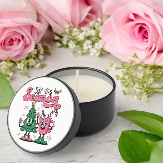 Joyful Holiday Tis is the season Mini Candle Favors (Insitu (Wedding))