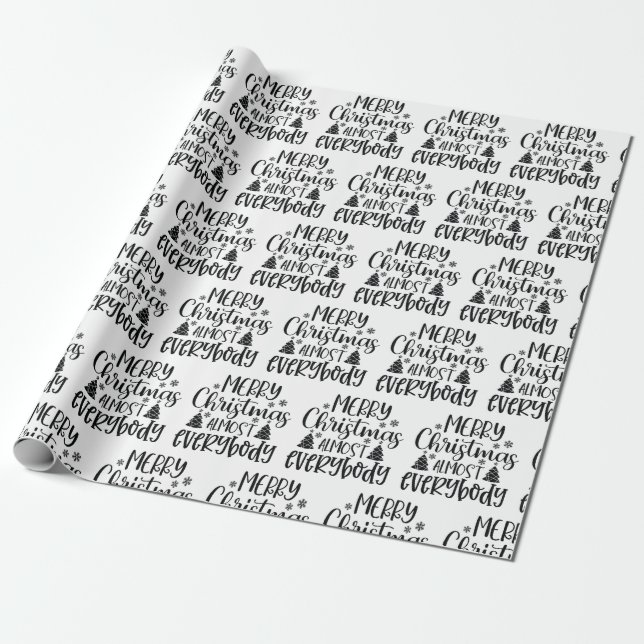 Joyful Holiday Vibes Wrapping Paper (Unrolled)