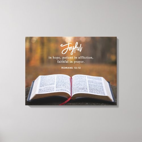 Joyful In Hope Christian Inspirational Bible Canvas Print