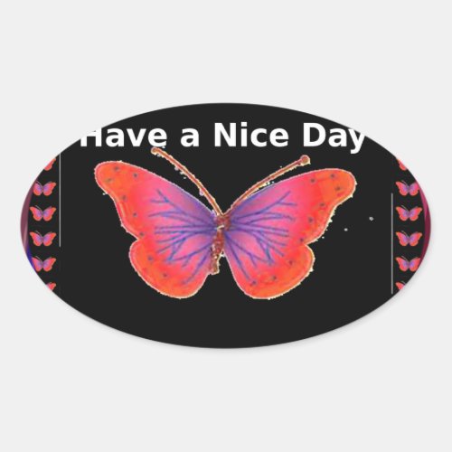 Joyful Infinity Have a Nice Day African Inspired Oval Sticker