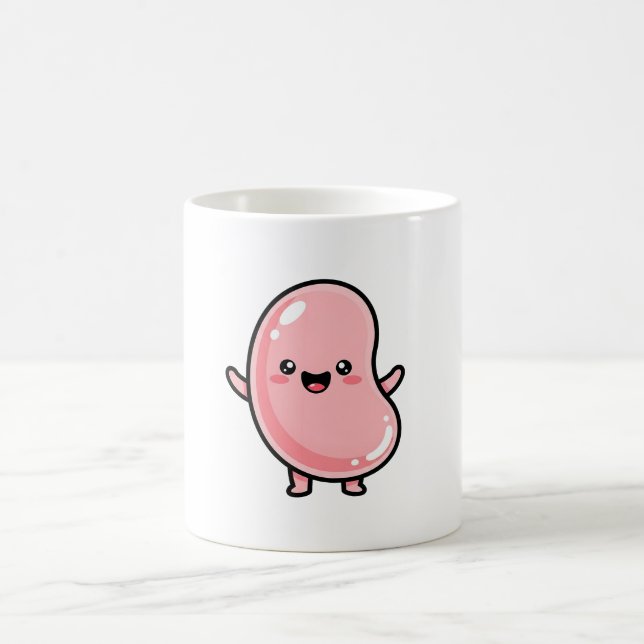 Joyful Jellybean – Cute Kawaii Illustration Coffee Mug (Center)