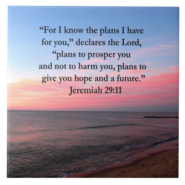 JOYFUL JEREMIAH 29:11 SUNRISE TILE (Front)