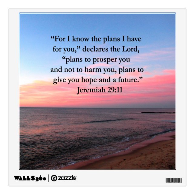 JOYFUL JEREMIAH 29:11 SUNRISE WALL STICKER (Front)