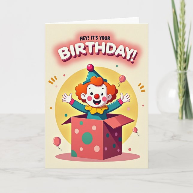 Joyful Jester Birthday Card (Front)
