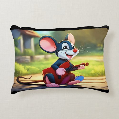Joyful Jitters The Laughing Mouse Accent Pillow