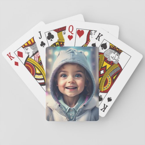 Joyful Journeys A Happy Girlâs Playing Cards
