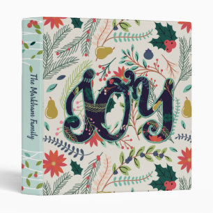 Joyful Joy Christmas Personalized Photo Binder