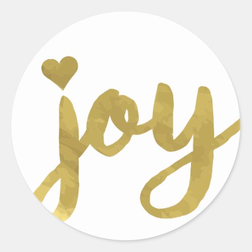 Joyful Joyful Ive Got Joy Full of Joy Gold Art Classic Round Sticker